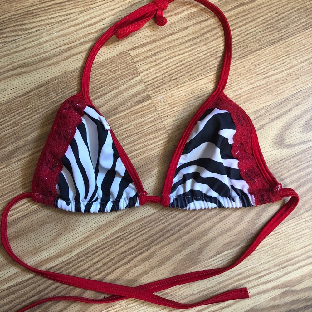 Chynna Dolls Zebra Print Bikini Top XS/S